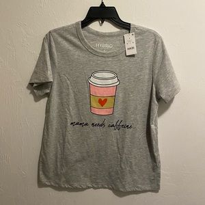 Mama Needs Caffeine Short Sleeved Graphic Tee